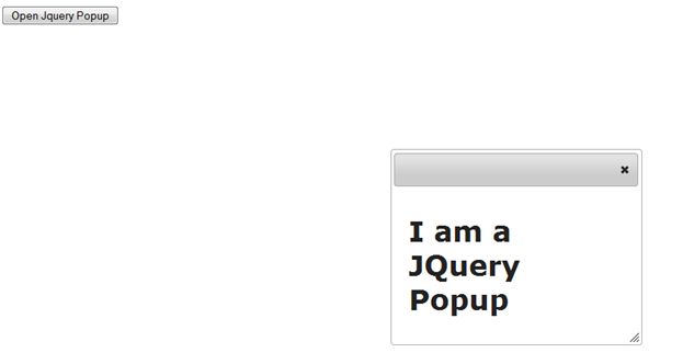 Open JQuery Popup Button